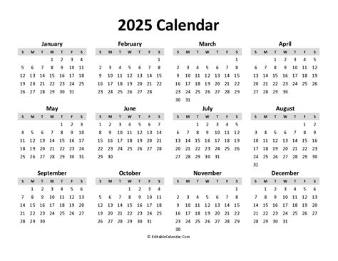 Free 2025 Calendar Printable Download Printable Calendars