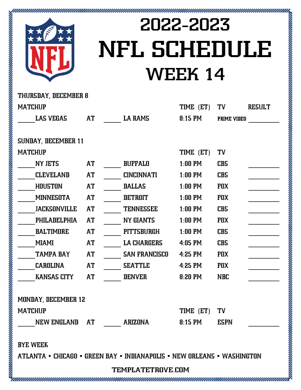 NFL Football Schedule on ESPN: Latest Updates and Scores